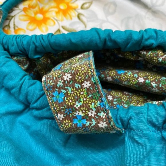 Reversible Boho Blue Floral Bag - Picture 4 of 6